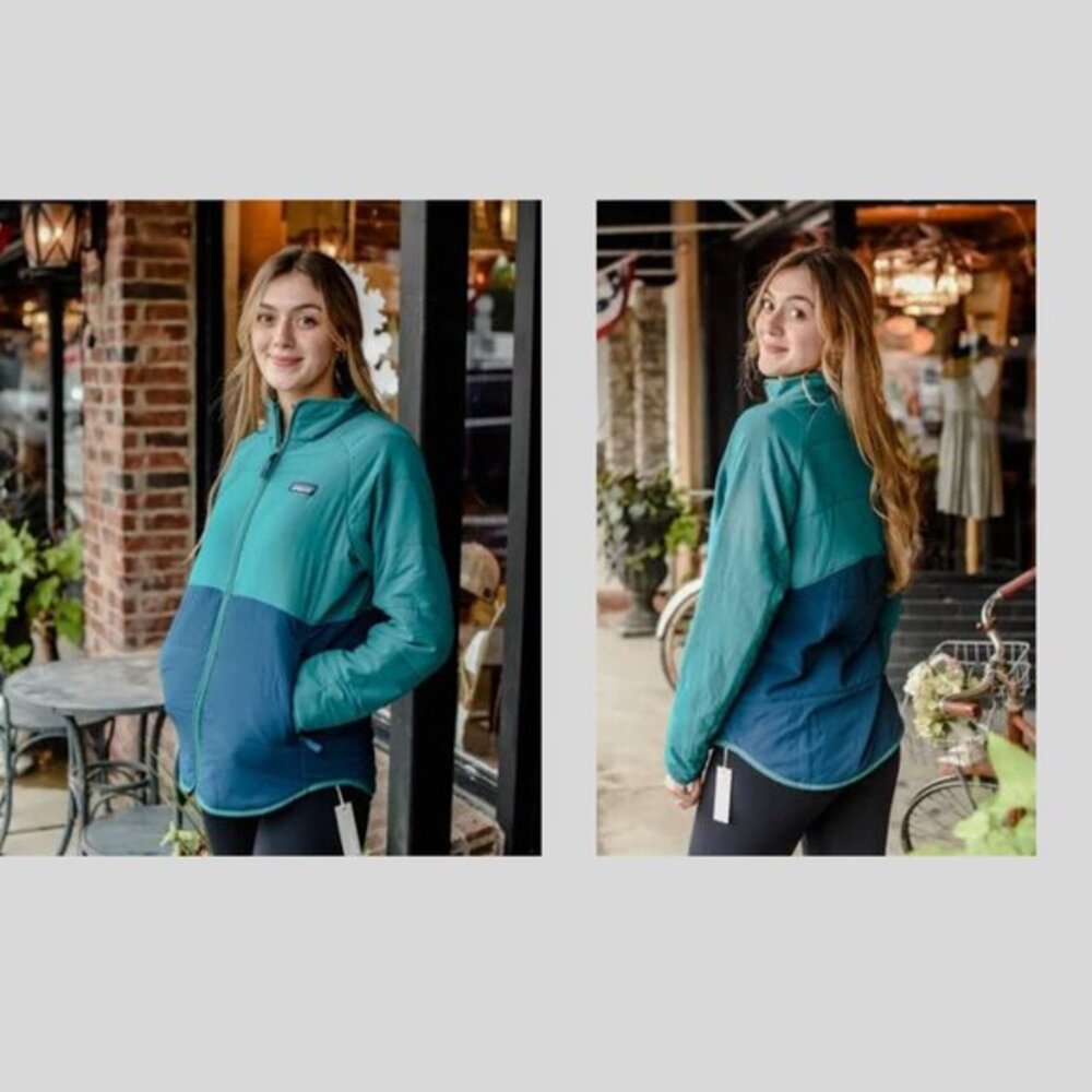 Patagonia Pack in Jacket - Women's Borealis Green and Blue, Size Medium